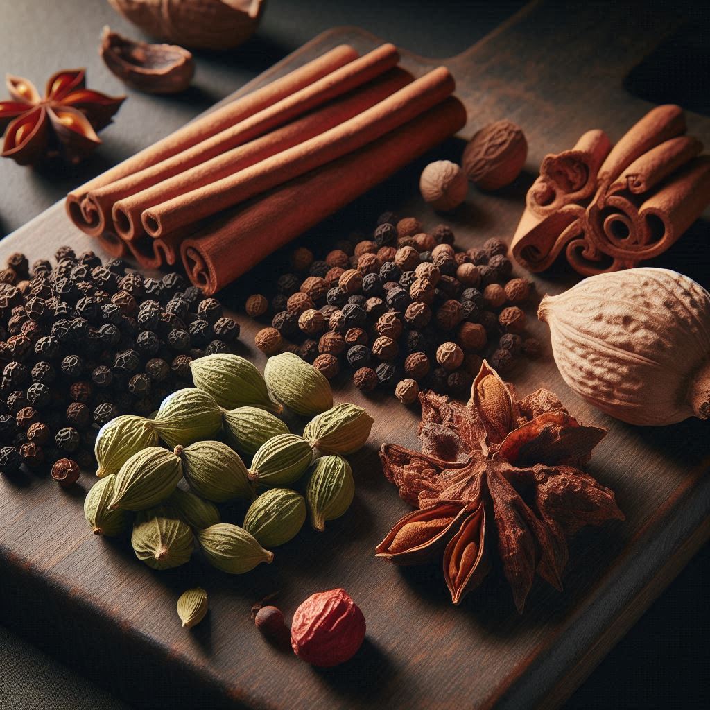 wayanad-net-gift-spices-flatlay whole Wayanad spices flat lay for premium gift box